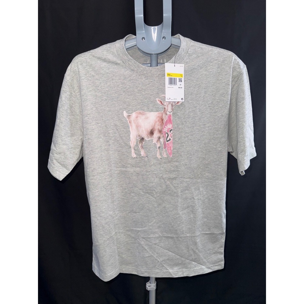 Jordan Mens GOAT Graphic T-Shirt Heather Grey IF0786-050 Size Small NWT